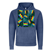 Vintage Denim Pride lgbtq flags with leopard seamless pattern Vintage Hoodie - BundleAndBundleShop