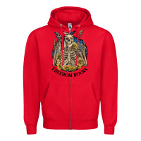 Red freedom rocks Zipper Hoodie - CowGirlArtShop