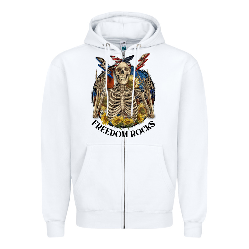 Freedom Rocks Zipper Hoodie by CowGirlArtShop | Teevron