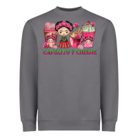Storm cafecito y chisme with coffee cups Heavyweight Sweatshirt - texasbilliewilder