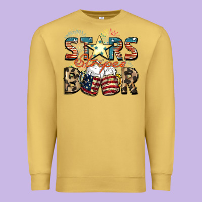 Stars Stripes Beer Premium Sweatshirt Designed By Fadigitalartstudio