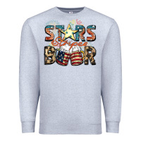 Heather Grey Stars stripes beer Premium Sweatshirt - FaDigitalArtStudio