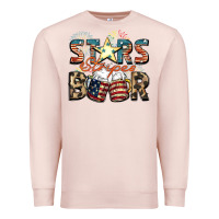 Pale Pink Stars stripes beer Premium Sweatshirt - FaDigitalArtStudio