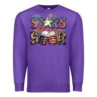 Purple Stars stripes beer Premium Sweatshirt - FaDigitalArtStudio