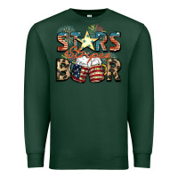 Sports Green Stars stripes beer Premium Sweatshirt - FaDigitalArtStudio