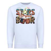 White Stars stripes beer Premium Sweatshirt - FaDigitalArtStudio