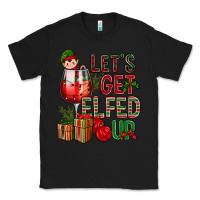 Black Let's Get Elfed Up Christmas Classic Tee - BundleAndBundleShop