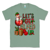 Sage Let's Get Elfed Up Christmas Classic Tee - BundleAndBundleShop