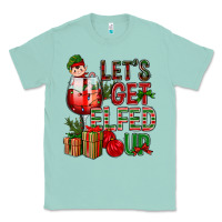 Seafoam Let's Get Elfed Up Christmas Classic Tee - BundleAndBundleShop
