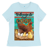 Baby Blue Western Welcome To Our Coop Ladies Tee - LillyAllenDesigns