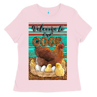 Bubblegum Pink Western Welcome To Our Coop Ladies Tee - LillyAllenDesigns