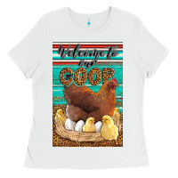 White Western Welcome To Our Coop Ladies Tee - LillyAllenDesigns