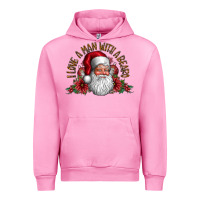 Fuchsia Pink i love a man with beard Urban Hoodie - CowhideDigitalArt