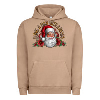Pigment Burro i love a man with beard Urban Hoodie - CowhideDigitalArt