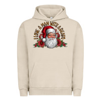 Pigment French Oak i love a man with beard Urban Hoodie - CowhideDigitalArt