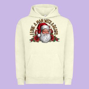 I Love A Man With Beard Urban Hoodie Designed By Cowhidedigitalart