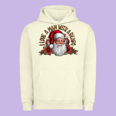 I Love A Man With Beard Urban Hoodie Designed By Cowhidedigitalart