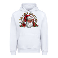 White i love a man with beard Urban Hoodie - CowhideDigitalArt