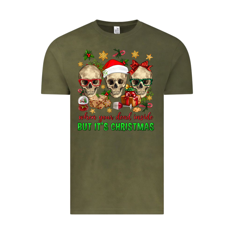 When Your Dead Inside But It's Christmas Vintage Tee by BundleAndBundleShop | Teevron