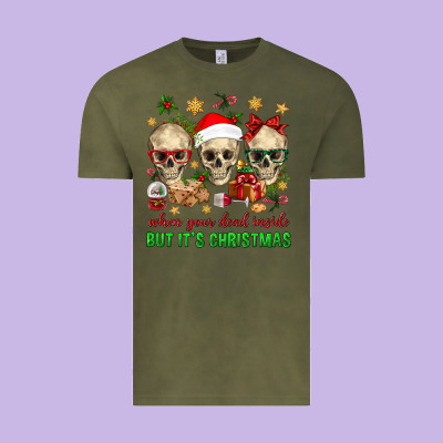 When Your Dead Inside But It's Christmas Vintage Tee Designed By Bundleandbundleshop