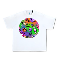 White halloween round earrings 4 Urban Heavy Tee - BundleAndBundleShop