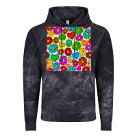 Cloud Black Pride lgbtq flowers and hearts seamless pattern Vintage Hoodie - BundleAndBundleShop