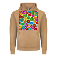 Vintage Camel Pride lgbtq flowers and hearts seamless pattern Vintage Hoodie - BundleAndBundleShop