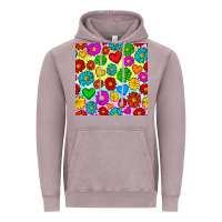 Vintage Zinc Pride lgbtq flowers and hearts seamless pattern Vintage Hoodie - BundleAndBundleShop