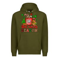 Army Green hot cocoa season Premium Hoodie - OliviaCreatesArt