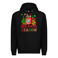 Black hot cocoa season Premium Hoodie - OliviaCreatesArt
