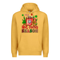 Mustard hot cocoa season Premium Hoodie - OliviaCreatesArt