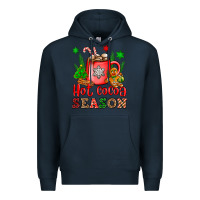 Navy hot cocoa season Premium Hoodie - OliviaCreatesArt