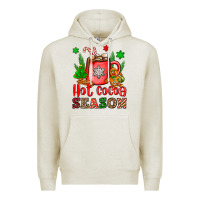 Oatmeal Heather hot cocoa season Premium Hoodie - OliviaCreatesArt