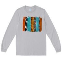 Moon Dust Western Leopard Glitter Aztec Cowhide Pattern Brushstroke Long Sleeve Tee - Bettercallsaul