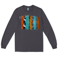 Smoke Western Leopard Glitter Aztec Cowhide Pattern Brushstroke Long Sleeve Tee - Bettercallsaul