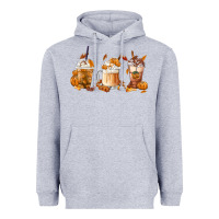 Heather Grey Fall Coffees Heavyweight Hoodie - FaDigitalArtStudio