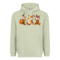 Matcha Fall Coffees Heavyweight Hoodie - FaDigitalArtStudio