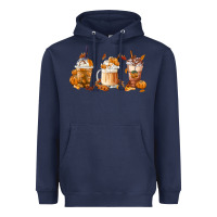 Navy Fall Coffees Heavyweight Hoodie - FaDigitalArtStudio