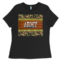Black army mom leopard glitter camouflage Ladies Tee - BarkalooDesign
