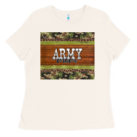Bone army mom leopard glitter camouflage Ladies Tee - BarkalooDesign