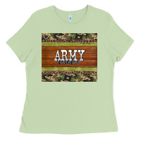 Matcha army mom leopard glitter camouflage Ladies Tee - BarkalooDesign