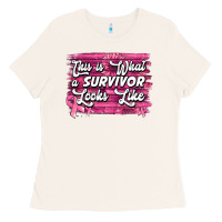 Bone this is what a survivor looks like breast cancer awareness Ladies Tee - Jasminsmagicworld