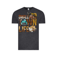 Vintage Black Small Town Life Vintage Tee - BundleAndBundleShop