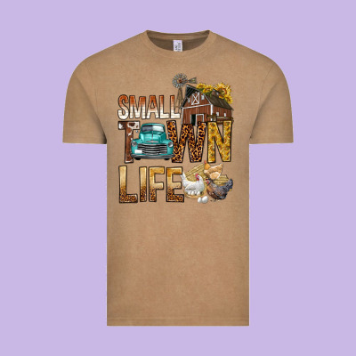 Small Town Life Vintage Tee Designed By Bundleandbundleshop