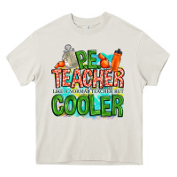 Cream pe teacher but cooler Heavy Core Tee - NancyCooperArtShop