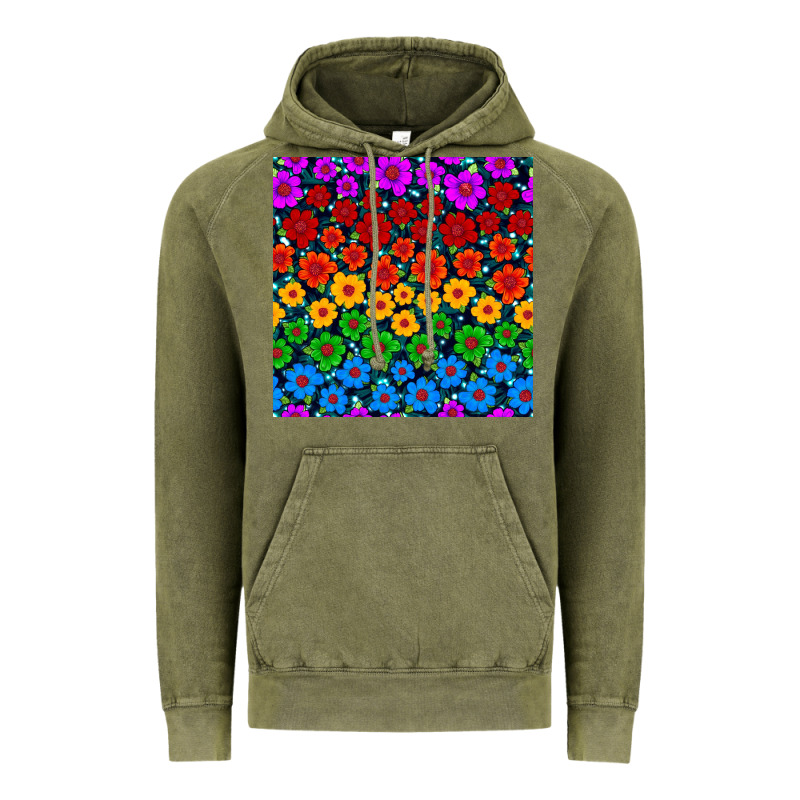Pride Lgbtq Flowers Seamless Pattern Vintage Hoodie by BundleAndBundleShop | Teevron