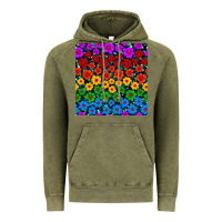 Vintage Olive Pride lgbtq flowers seamless pattern Vintage Hoodie - BundleAndBundleShop