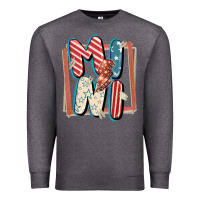Charcoal Heather 4th of July mini with lightning bolt Premium Sweatshirt - FaDigitalArtStudio