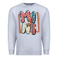 Heather Grey 4th of July mini with lightning bolt Premium Sweatshirt - FaDigitalArtStudio
