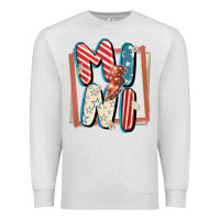 Oatmeal Heather 4th of July mini with lightning bolt Premium Sweatshirt - FaDigitalArtStudio